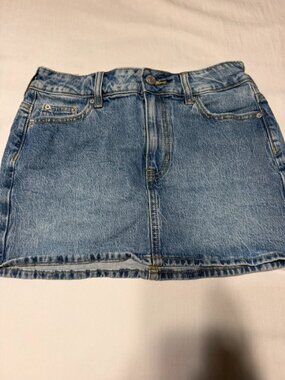 Blue Denim Mini Skirt Size M